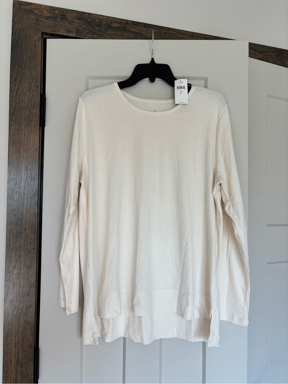 J. Jill Cream Long Sleeve Top